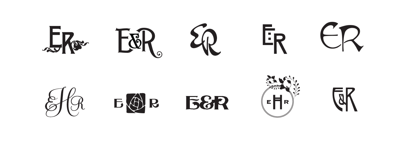 Art Nouveau monograms