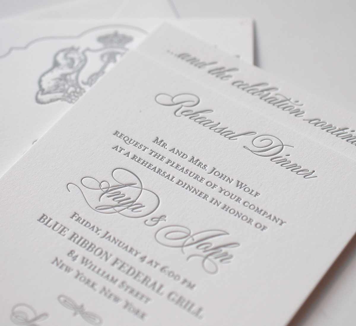 Letterpress enclosure card