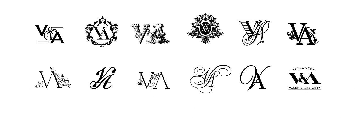 Spooky monograms and logos