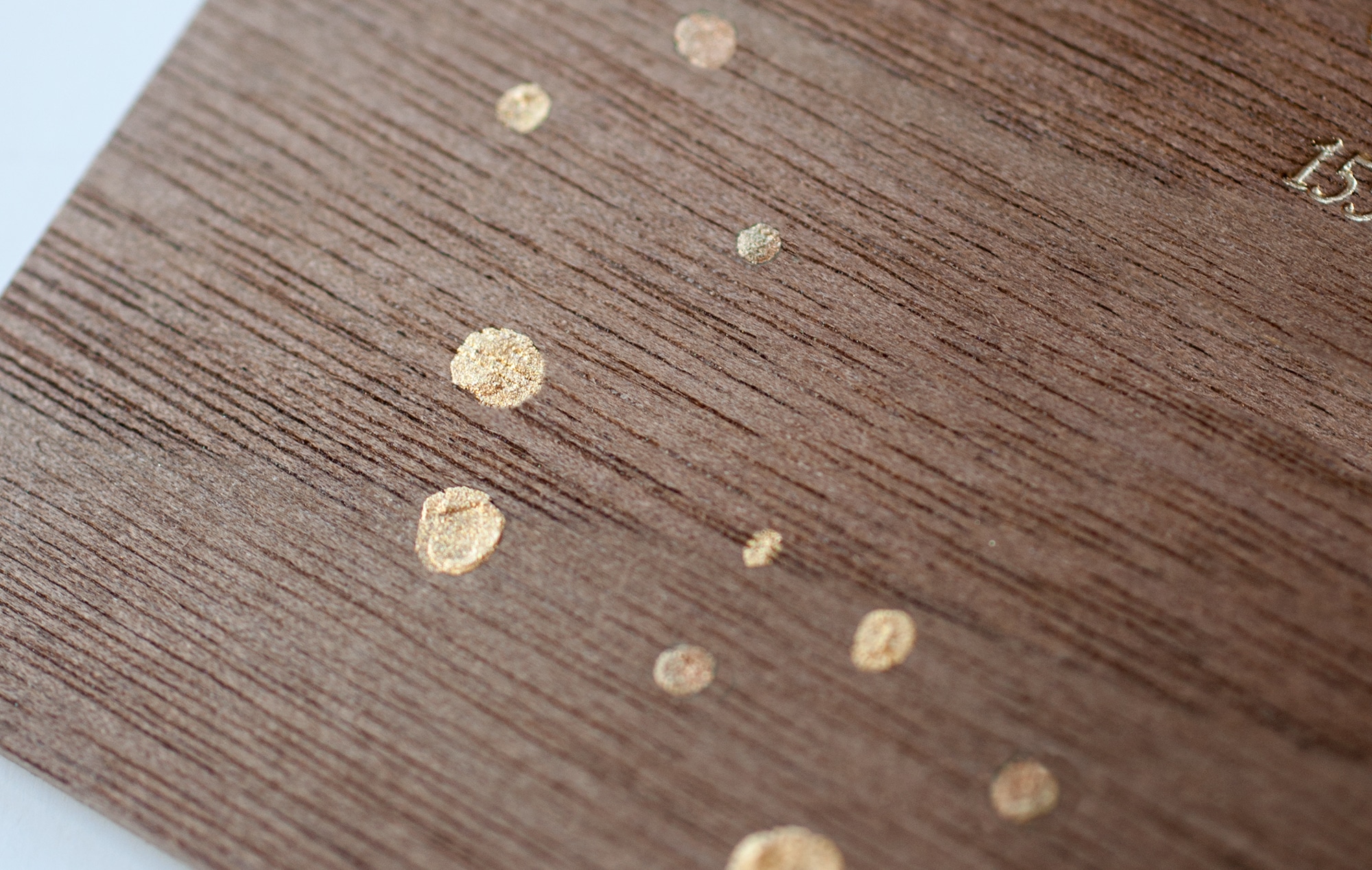 Handpainting detail on wood
