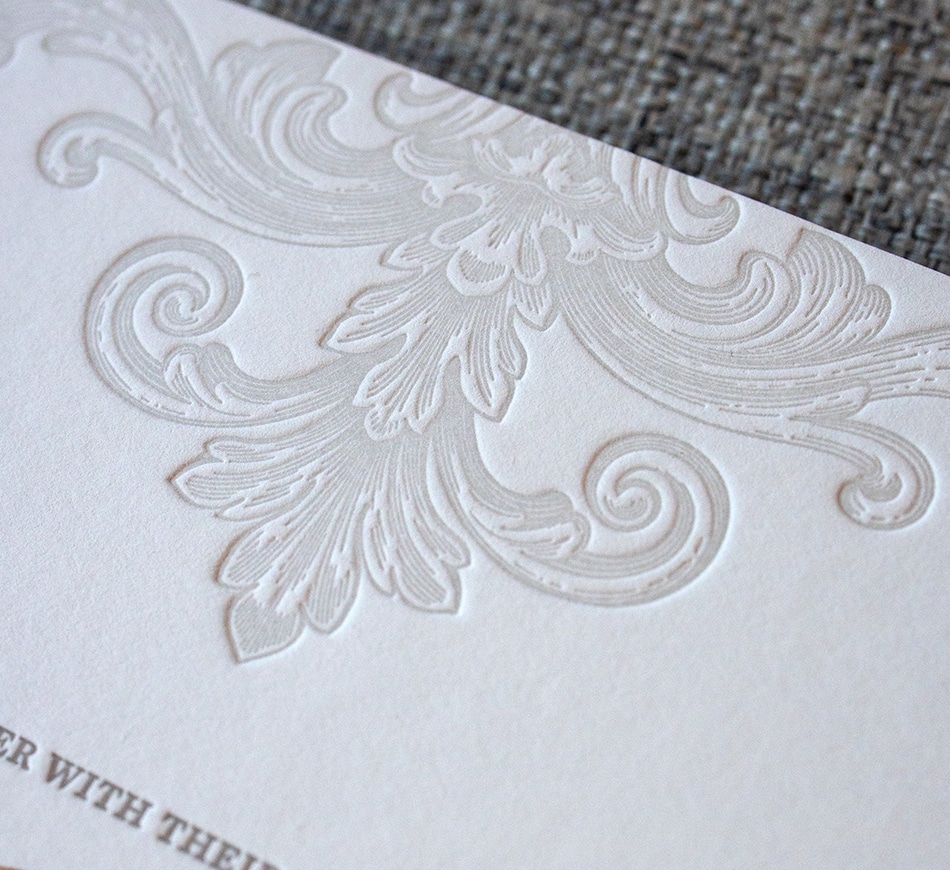 Tonal flourish letterpress