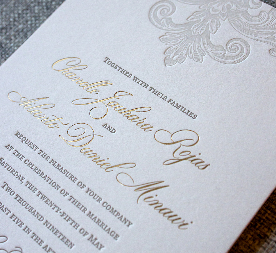 Letterpress and foil details