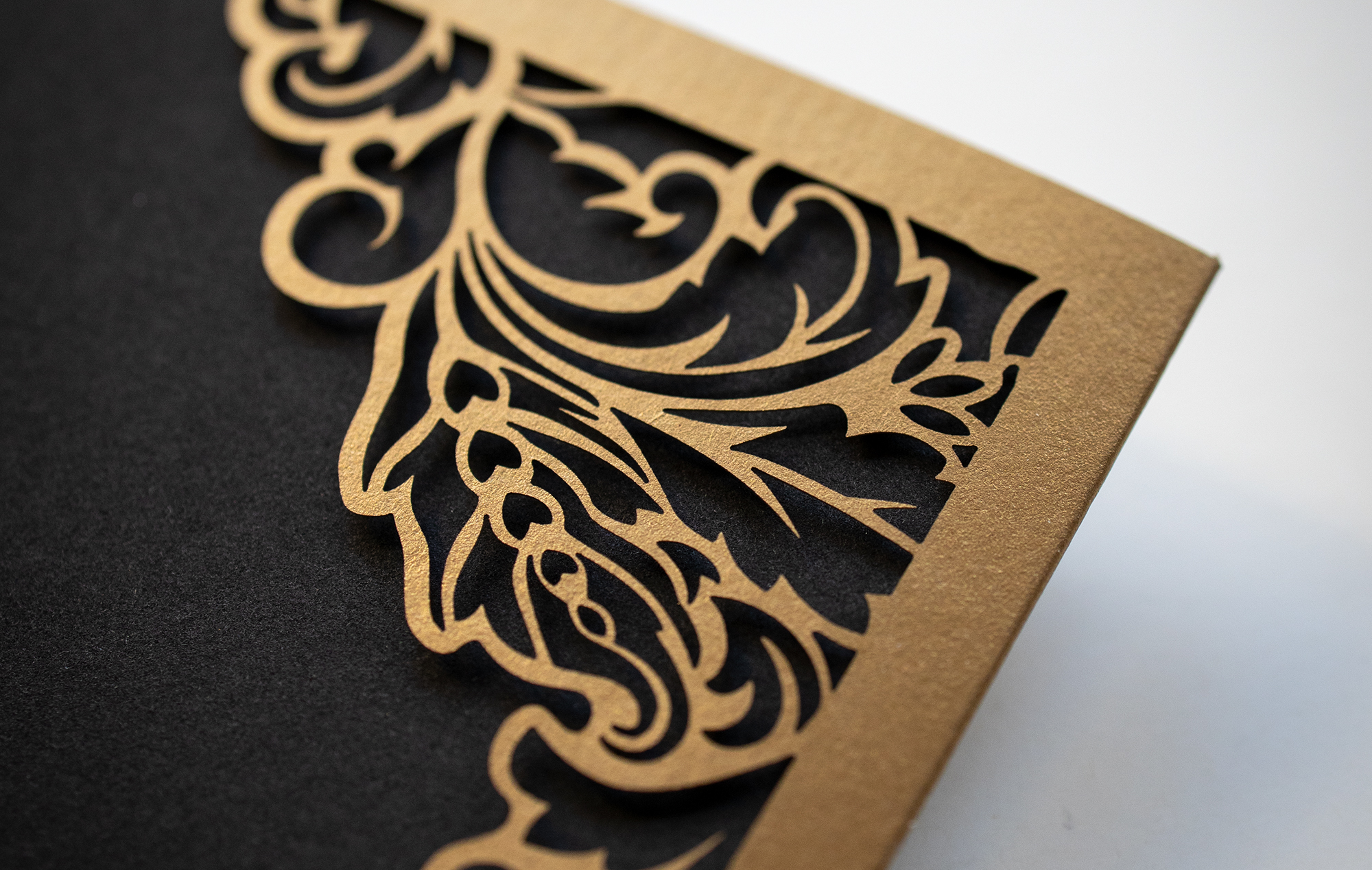 Laser cut scrollwork