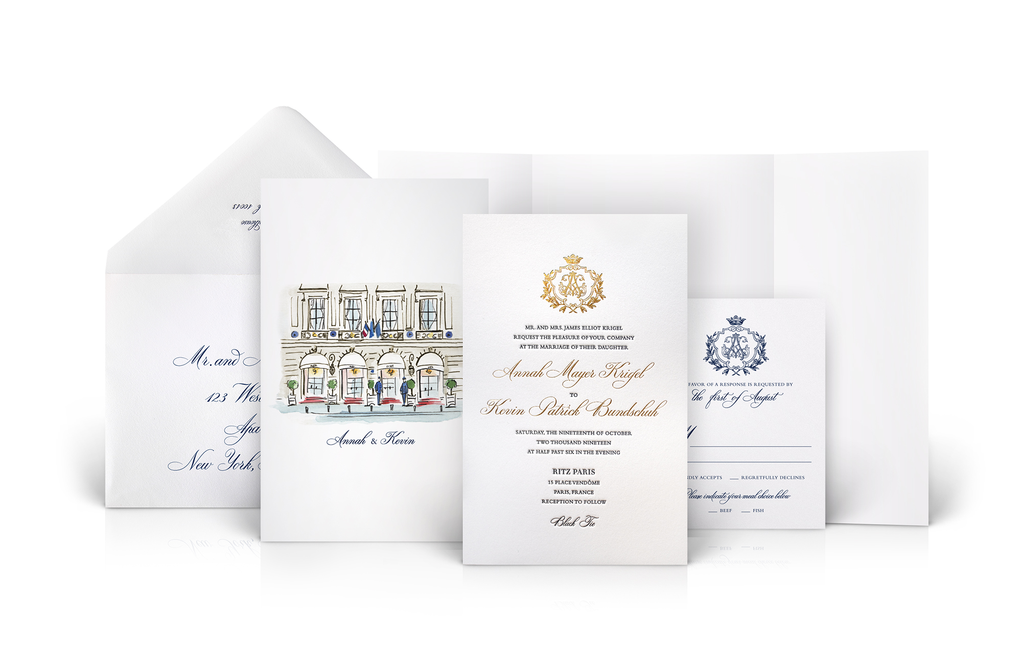 Ritz Paris Wedding Invitation