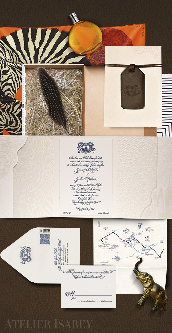 South Africa destination wedding invitation