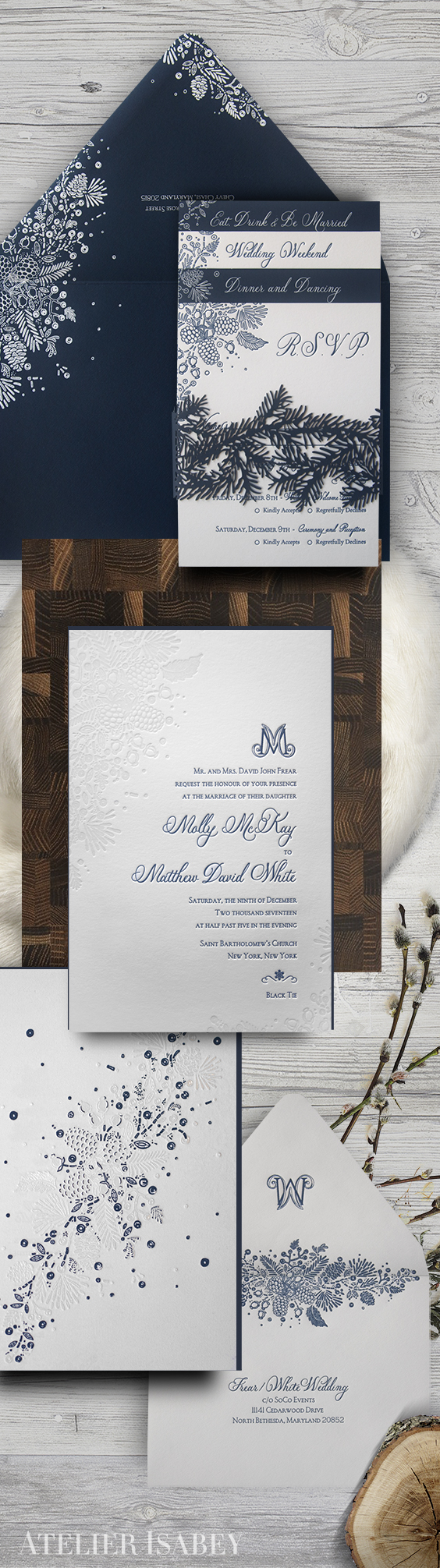 Winter Wonderland Wedding Invitation