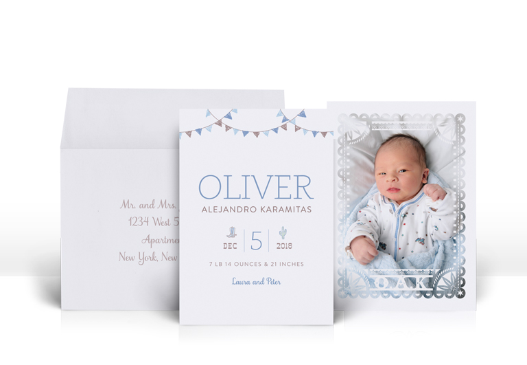 Southwestern Inspired Baby Announcement