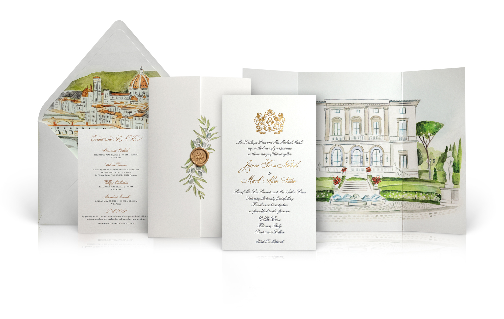 Florence Tuscany Wedding Invitation