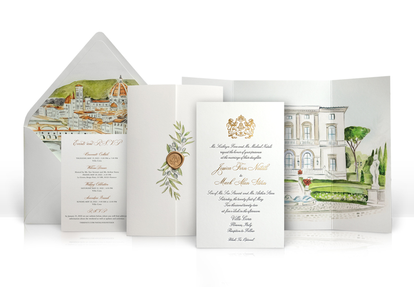 Florence Italy Destination Wedding Invitation