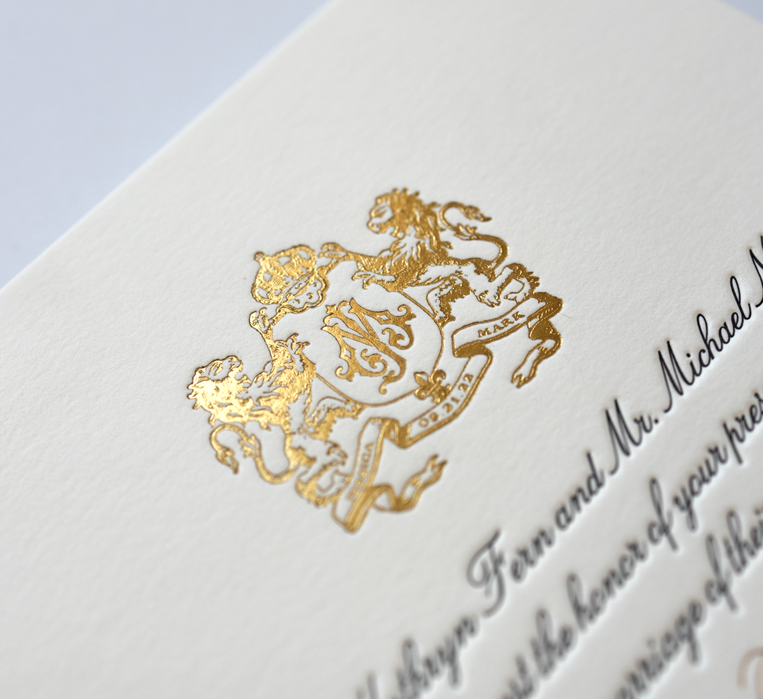 Gold Florentine Crest Monogram