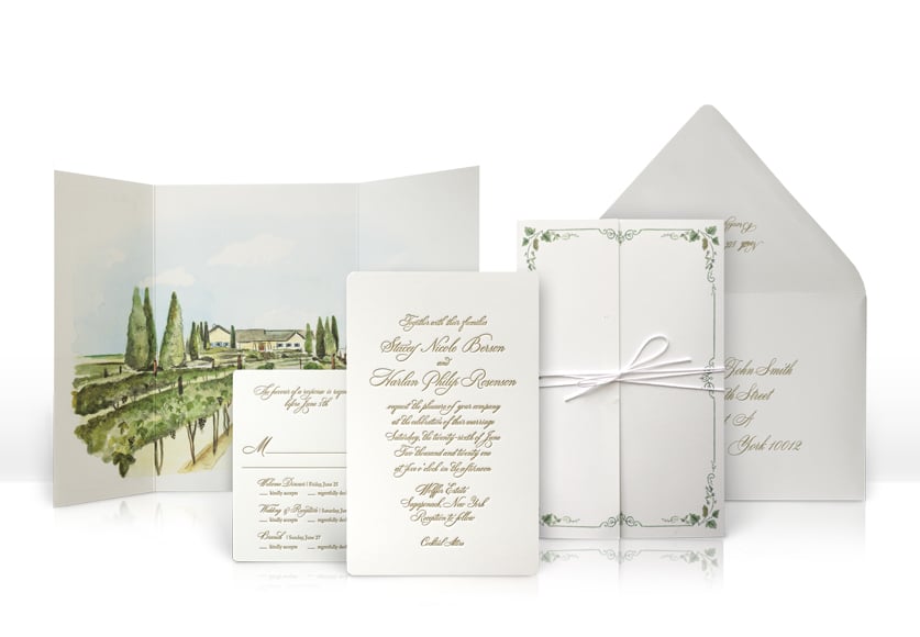 Wolffer Estate Vineyard Wedding Invitation