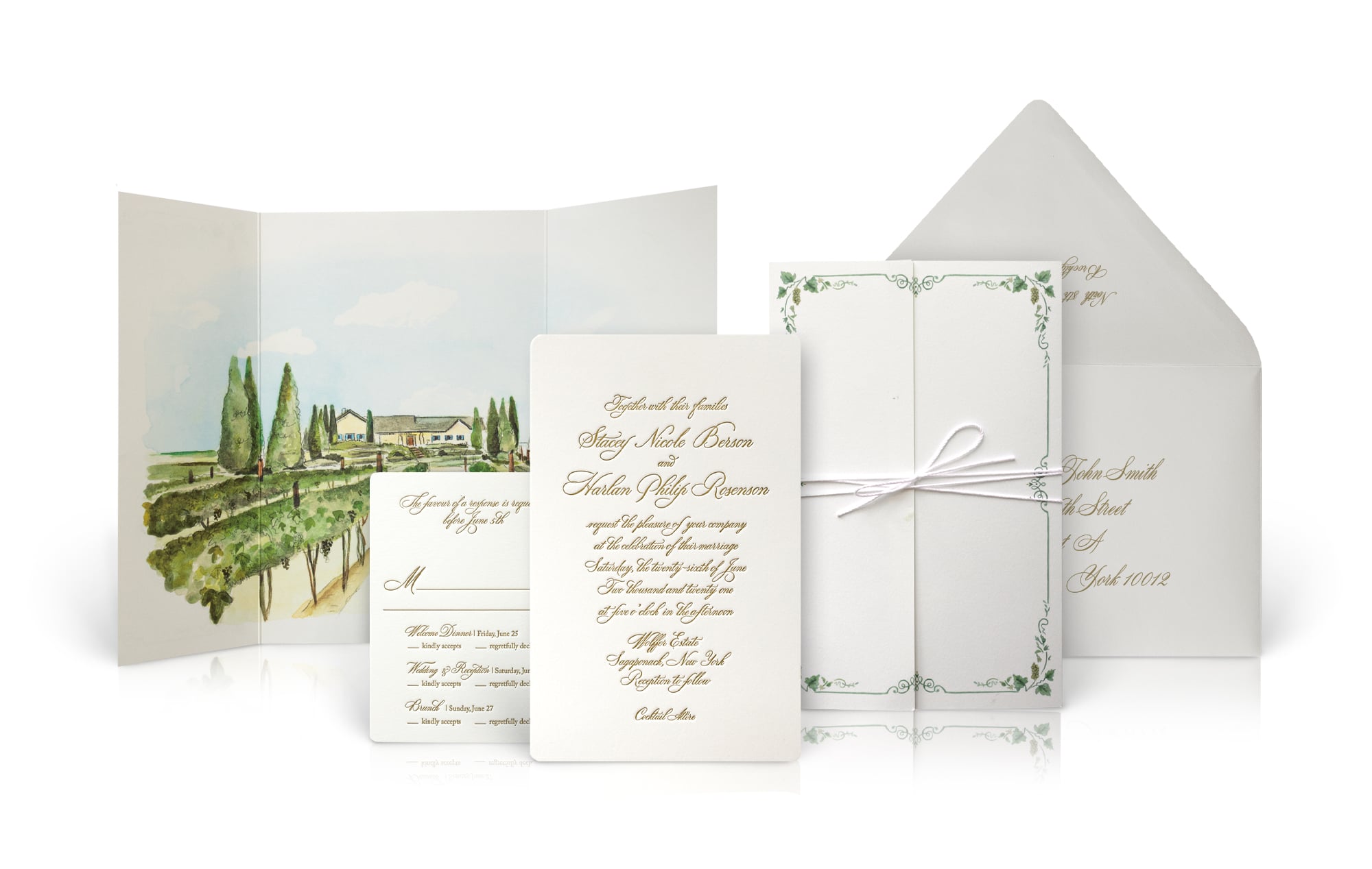 Wolffer Estate Vineyard Wedding Invitation