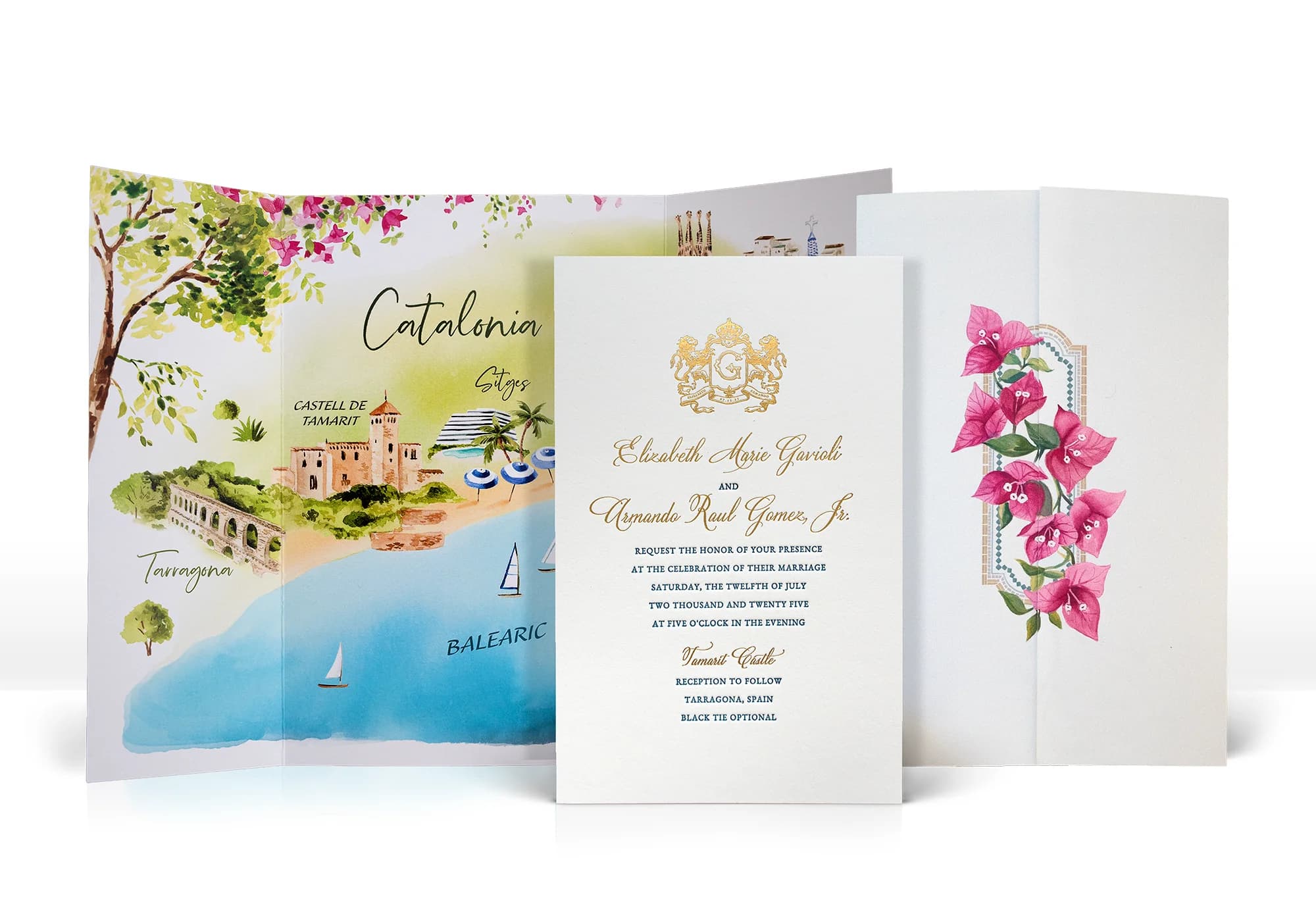 Tarragona Spain Wedding Invitations